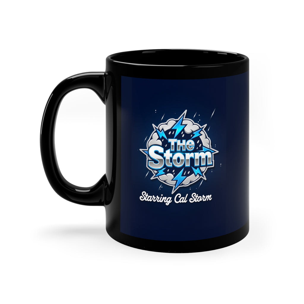 "The Storm starring Cal Storm" Blue Coffee Mug, 11oz