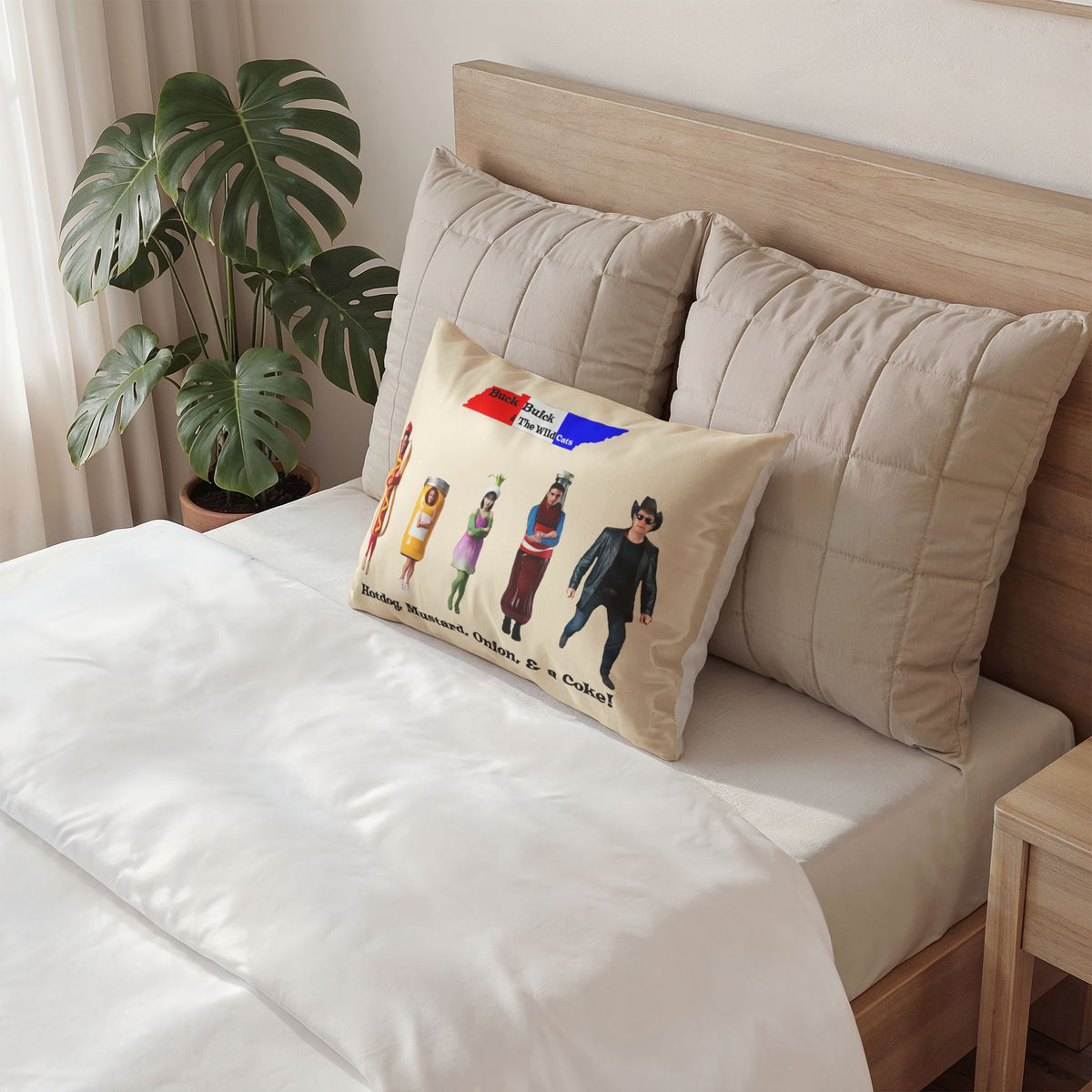 Hotdog, Mustard, Onion, & a Coke!! -  Cotton Pillow Sham