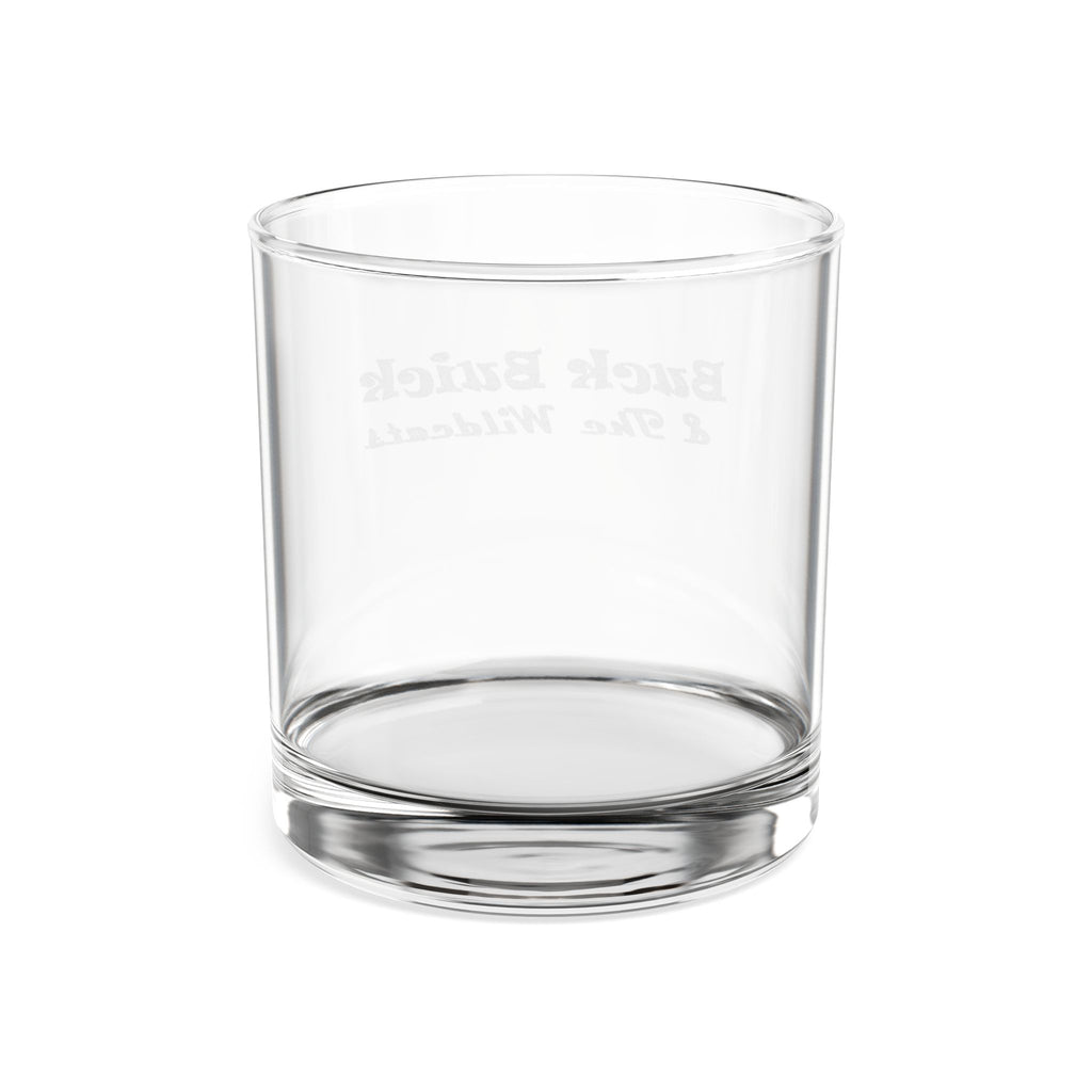 This Drink's On Me - Buck Buick & The Wildcats Engraved Retro logo on a Whiskey Glass, 10.5oz