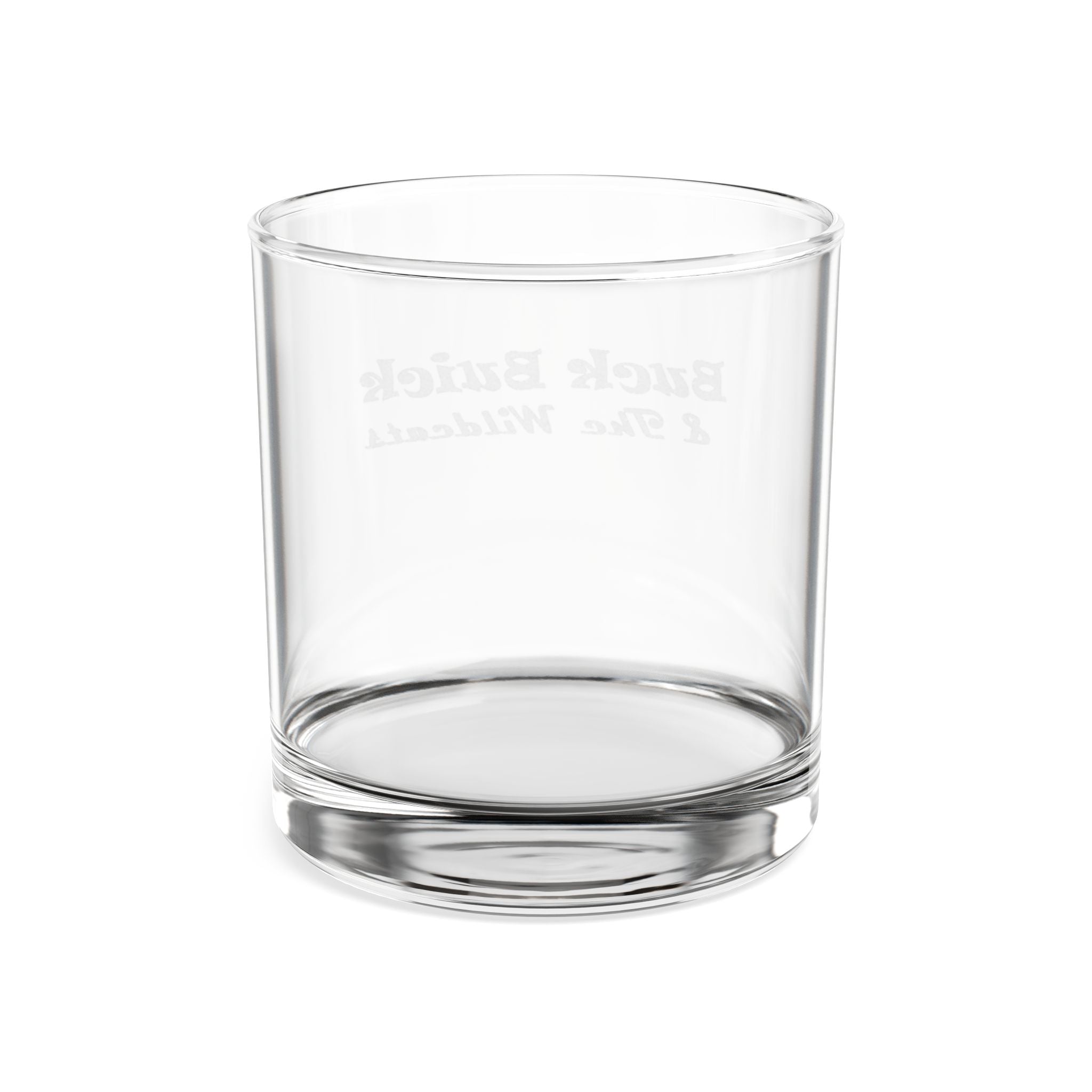 This Drink's On Me - Buck Buick & The Wildcats Engraved Retro logo on a Whiskey Glass, 10.5oz