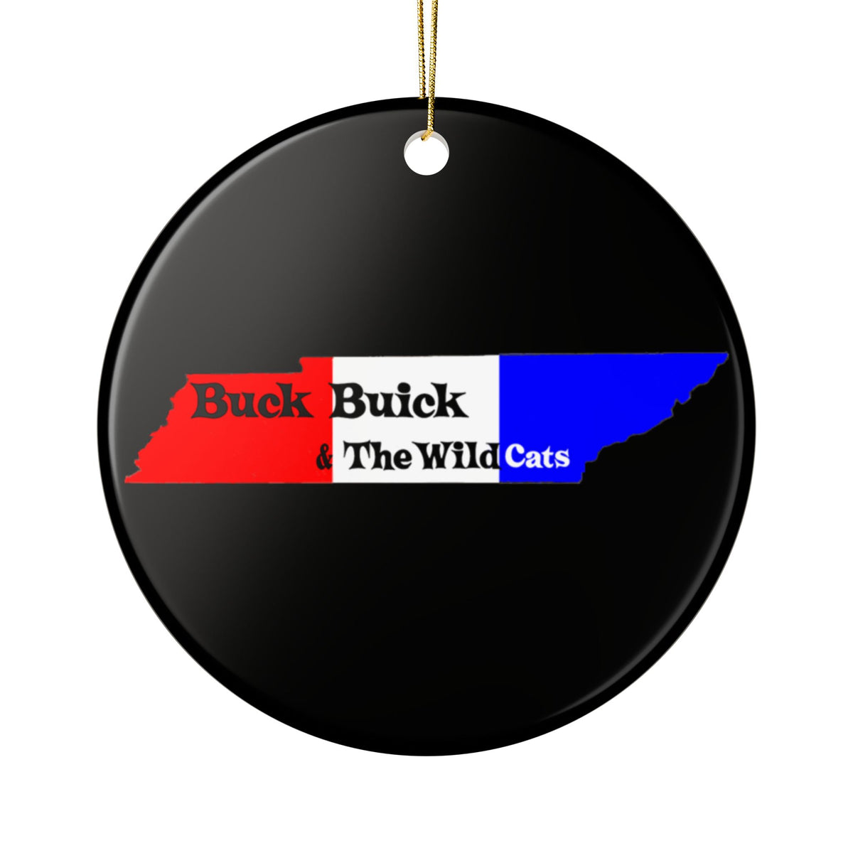 Buck Buick & The Wildcats — Tennessee Pride Ceramic Christmas Ornament (Double-Sided)