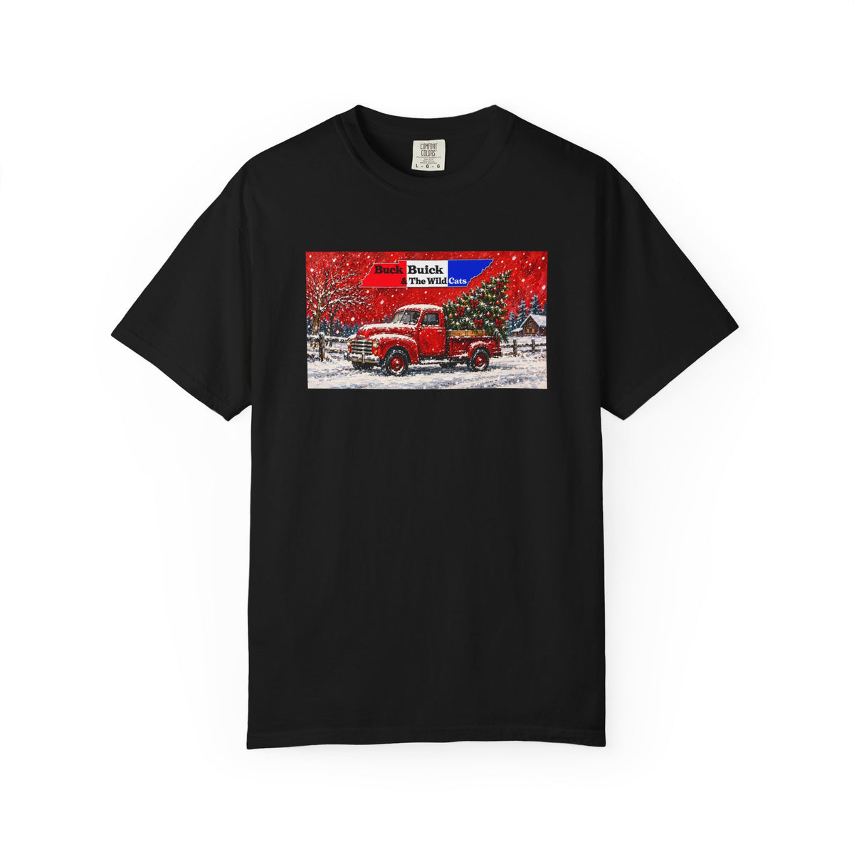 Buck Buick & The Wildcats – Holiday Truck Heavyweight Unisex Crew Tee