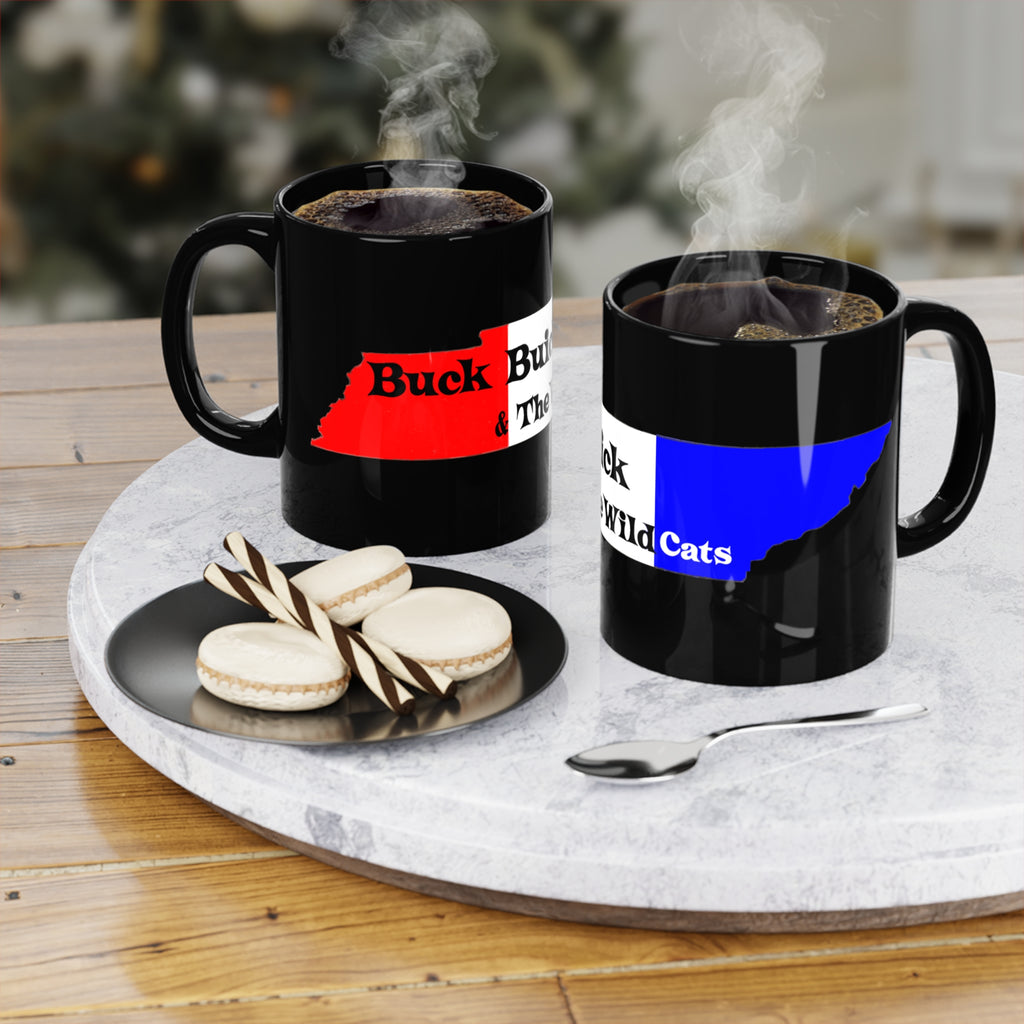 Buck Buck & The Wildcats "Tennessee Pride" Black Coffee Mug, 11oz