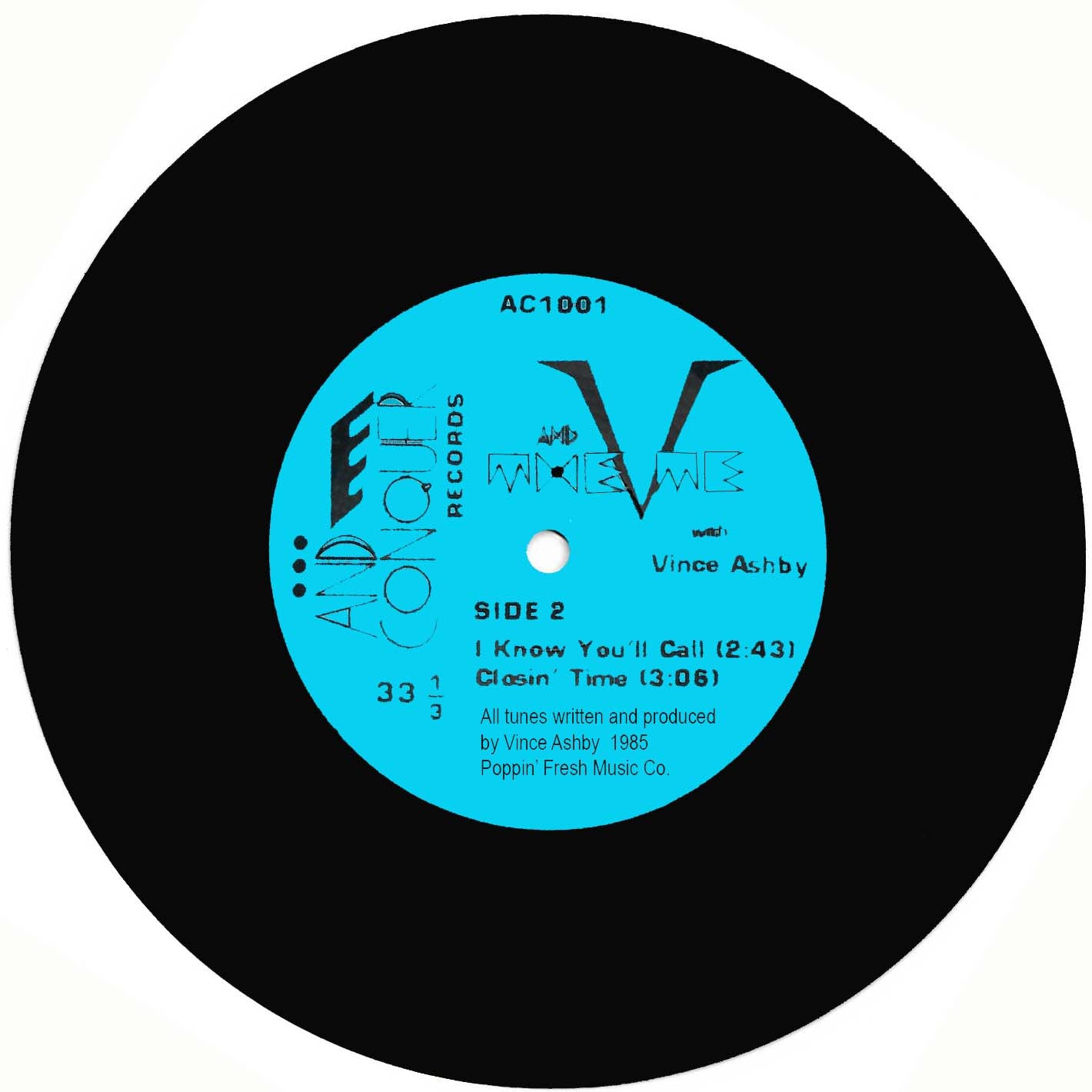 "Hollywood Remains" - V and The Me (Original 1986 7" Vinyl EP)